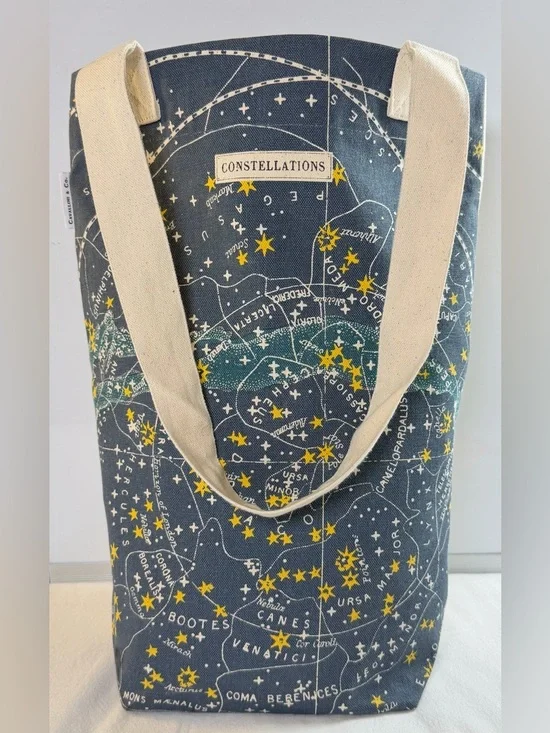 Cavalini & Co. Constellations Canvas Tote Bag with Star Map Print - Picture 1 of 11